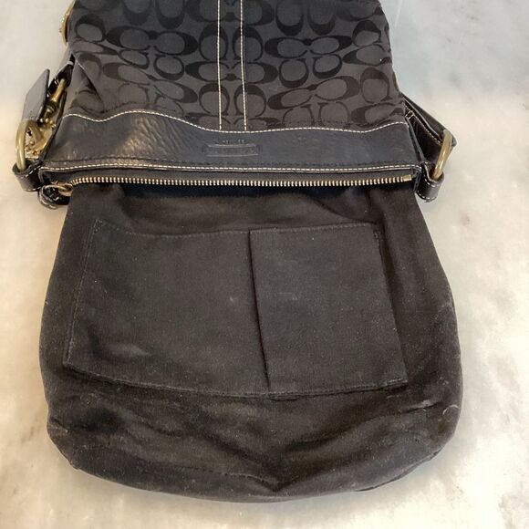 Coach Jacquard Signature Logo Convertible Crossbody Small Bucket Bag (#1) - Picture 14 of 16